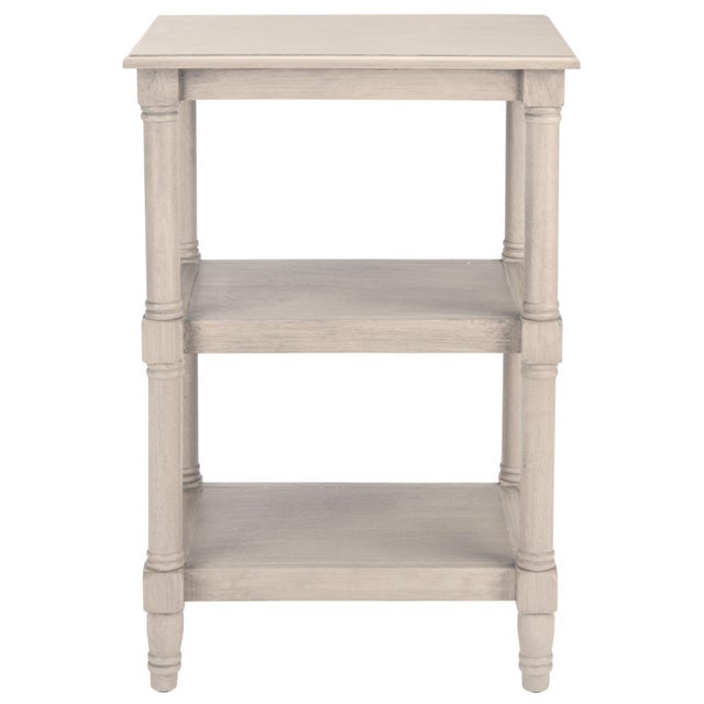 Greige Cassie 3 Shelf Accent Table in Greige For Sale - Image 8 of 8