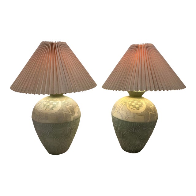 Pair of Vintage California Lamps For Sale