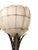 1900 - 1909 Pair of Antique Ealy 1900's Art Nouveau Cast Metal Torchiere Floor Lamps With Capiz Shell Tulip Shades For Sale - Image 5 of 11