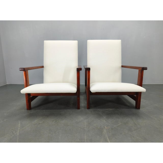 Mid-Century Modern Pine Lounge Chairs, Czechoslovakia, 1970s, Set of 2 For Sale - Image 3 of 15