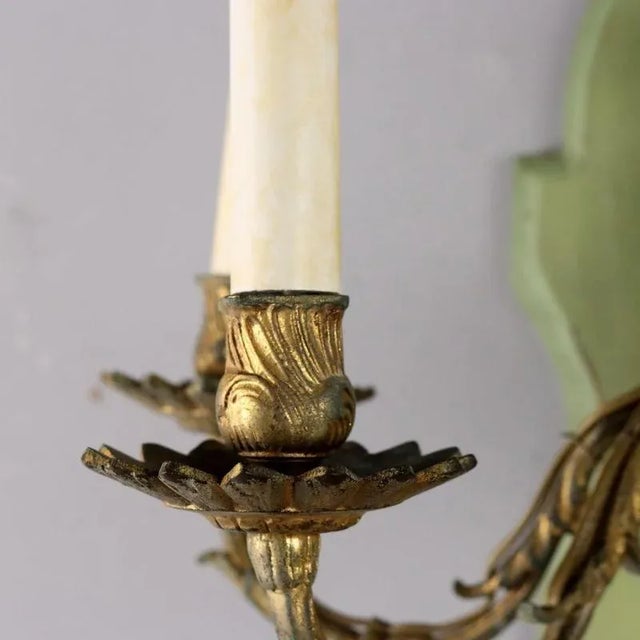 Metal Italian Golden Metal Wall Lamp For Sale - Image 7 of 8