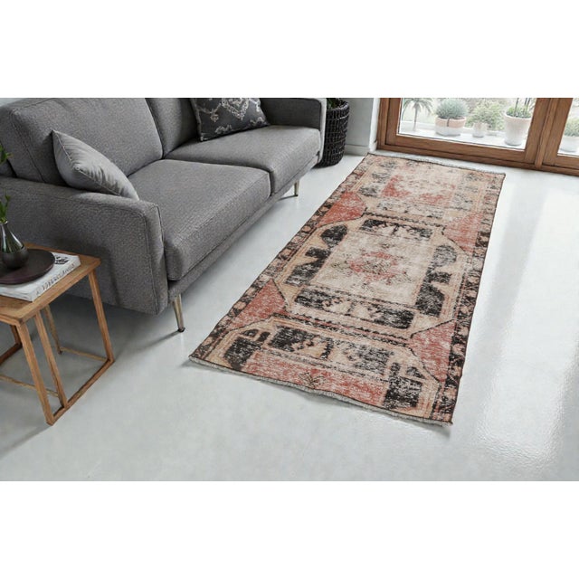 Turkish Mid 20th Century Bohemian Turkish Runner Rug For Sale - Image 3 of 11