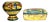 Bitossi Ceramic Trinket Box and Vase with Abstract Fish Pattern Made in Italy - Set of 2 For Sale