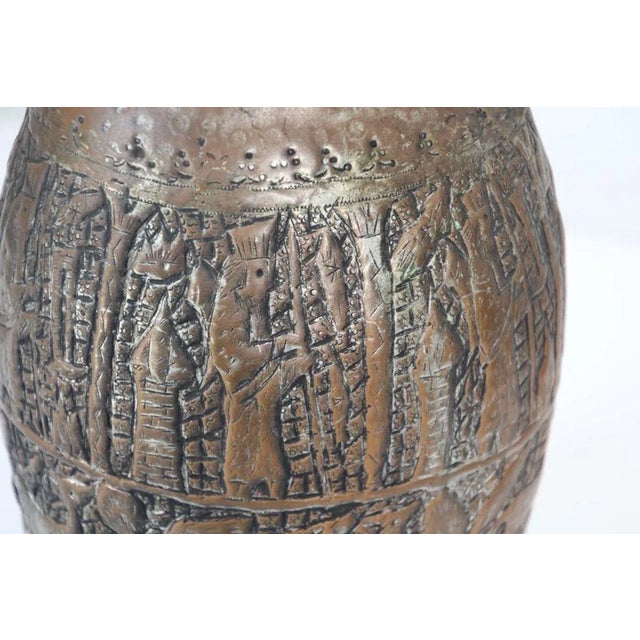 19th Century Middle Eastern Tinned Copper Coffee Pot For Sale - Image 4 of 13