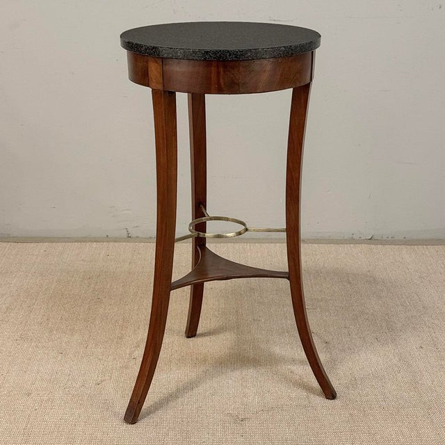 Early 20th Century French Directoire Mahogany Black Marble Guéridon ~ End Table For Sale - Image 5 of 18