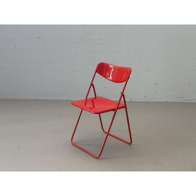 Vintage Ted Folding Chairs by Niels Gammelgaard for Ikea, 1970s, Set of 4 For Sale - Image 10 of 18