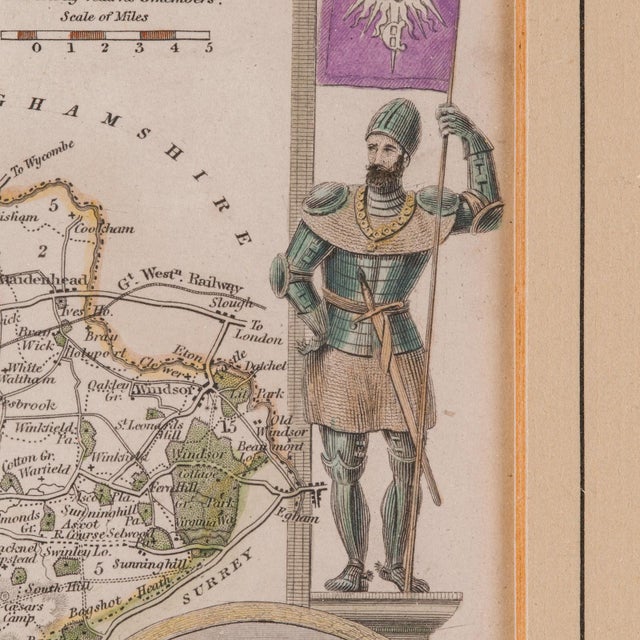 1850's Antique Berkshire Map For Sale - Image 10 of 12