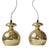 Vintage Brass Pendant Lamps attributed to Hans-Agne Jakobsson for Markaryd, 1960s, Set of 2 For Sale