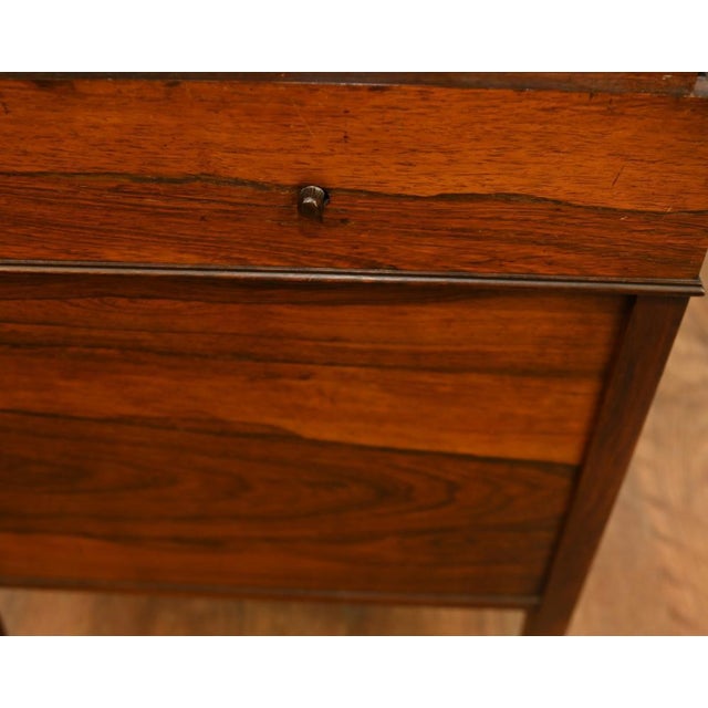Edwardian Sheraton Revival Davenport Desk in Marquetry Inlaid Mahogany, 1900 For Sale - Image 10 of 12
