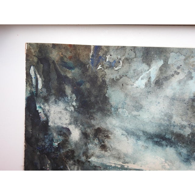 Late 20th Century Impressionist Mountain Stream Watercolor Painting For Sale - Image 4 of 7