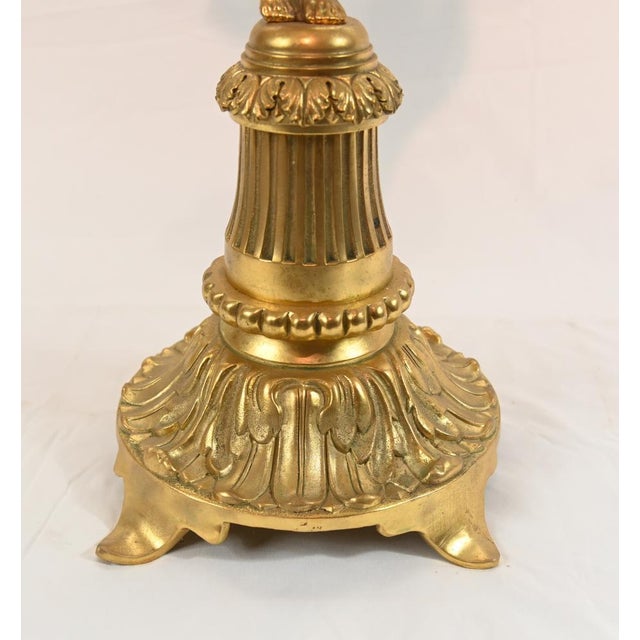 Gilt Bronze Candelabras Figural Cherub Ormolu, Set of 2 For Sale - Image 11 of 16
