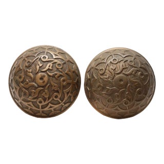 Antique Norwalk Brass Passage Door Knobs For Sale