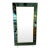 Extra Large Floor Mirror Green Glass and Brass by Cristal Art Italy, 1960s For Sale