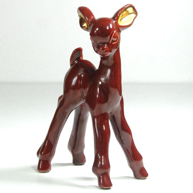 Art Deco Belgian Ceramic Dear Figurine, 1930s For Sale - Image 4 of 9