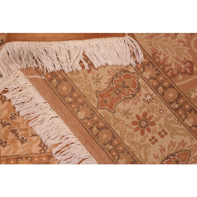 Textile Shabby Chic 1990's Pak-Persian Gold/Beige Wool Rug - 4'7'' X 6'9'' For Sale - Image 7 of 9