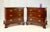 Late 20th Century Baker Furniture Chippendale Style Mahogany 3-Drawer Nightstands - A Pair For Sale - Image 13 of 18