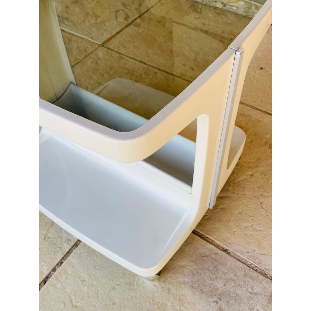 Vintage Side Table on Wheels with Storage by Flair, 1970s For Sale - Image 6 of 18