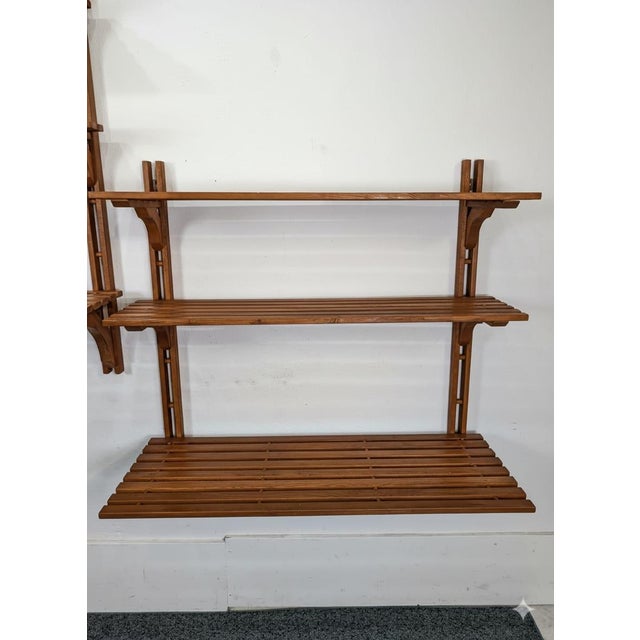Wood 1970s Danish Modern MCM Modular Teak Wall Shelf Unit, 2 Pieces For Sale - Image 7 of 8