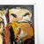 1960s Mid Century Modern Oil Painting Abstract Expressionism Red Green Black Signed For Sale - Image 5 of 10