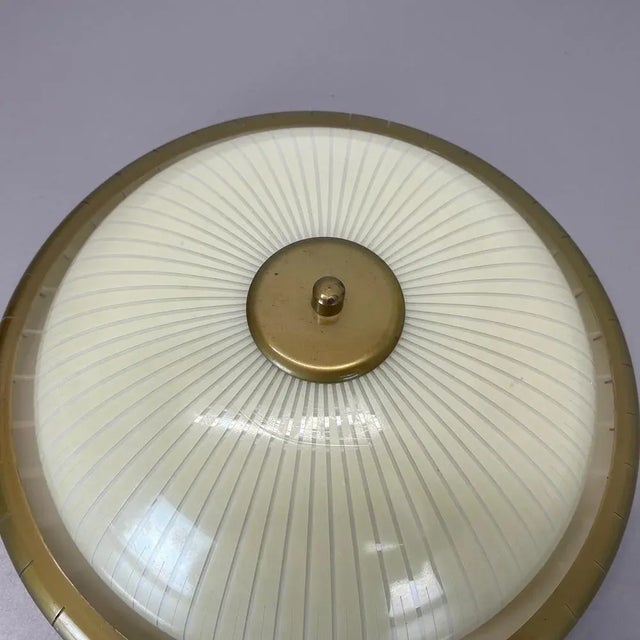 Round Metal Wall Light in the style of Gio Ponti, 1950s For Sale - Image 10 of 18