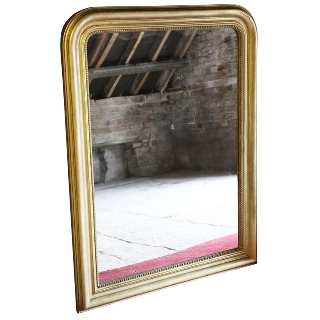 Antique 19th Century Gilt Overmantle Wall Mirror, 1890s For Sale - Image 10 of 10