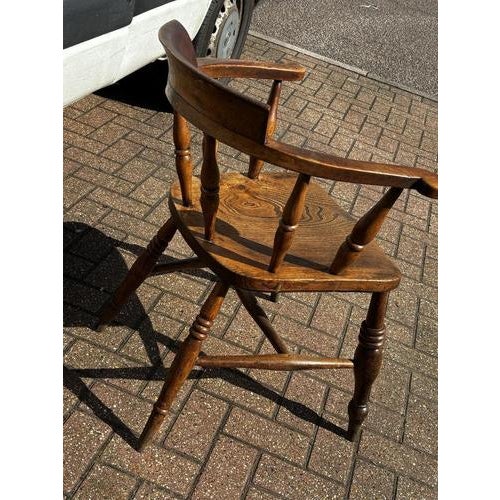 Wood Victorian Fireside Armchair with Turned Legs For Sale - Image 7 of 9