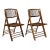Vintage Bamboo and Rattan Folding Chairs - A Pair For Sale