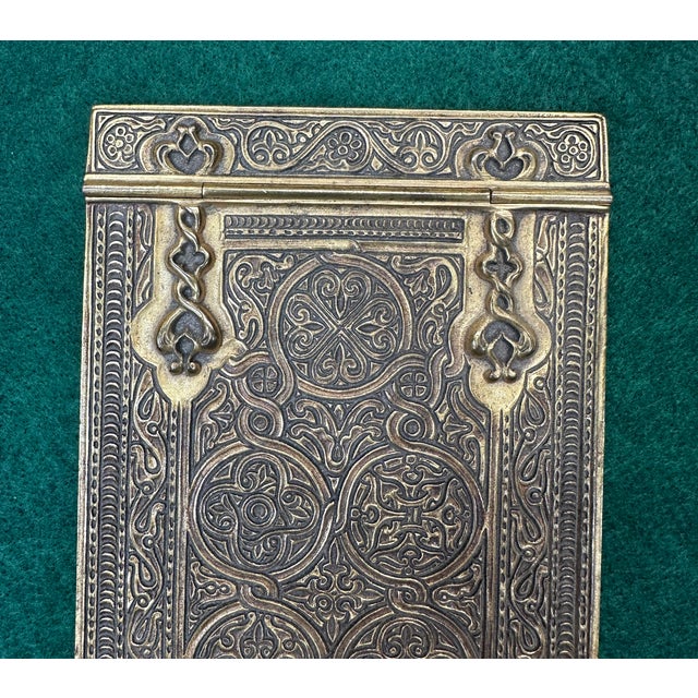 Early 20th Century Tiffany Studios New York 1691 Venetian Bronze Note Pad Holder Desk Blotter For Sale - Image 16 of 18