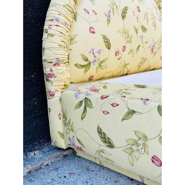 Vintage 1960s Floral Upholstered Twin Bed, Hollywood Regency Style For Sale - Image 12 of 15