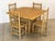 Mid-Century Modern Table and Chairs in Wicker and Bamboo, Set of 5 For Sale - Image 3 of 18