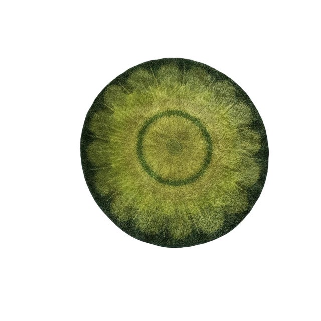 Round Green Rug from Desso, 1970s For Sale - Image 9 of 12