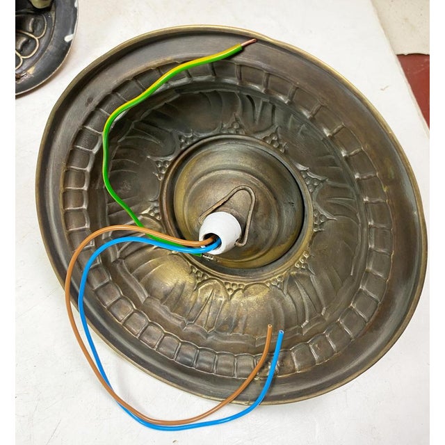 Brass Ceiling Light, 1900s For Sale - Image 3 of 7