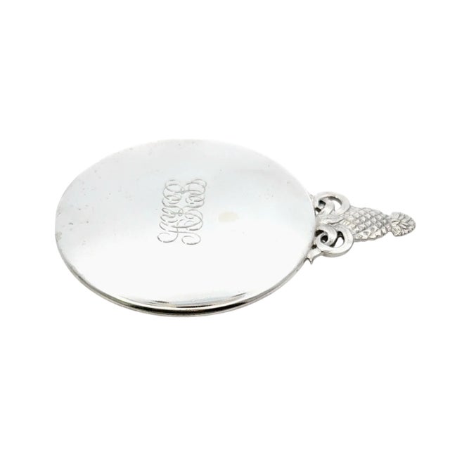 Late 20th Century Tiffany & Co Pineapple Hand Mirror Sterling Silver 58 Grams Estate For Sale - Image 9 of 10