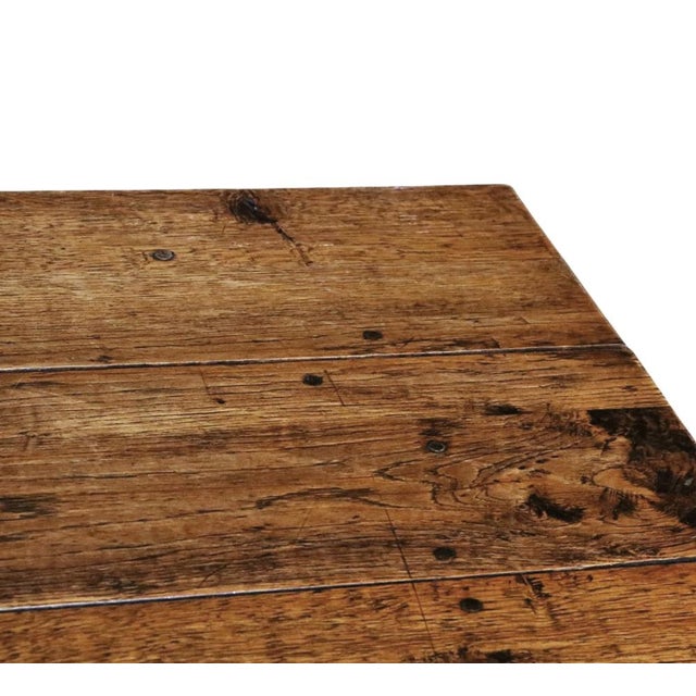 1900 - 1909 Large Antique Refectory Dining Table in Oak, 1900 For Sale - Image 5 of 11