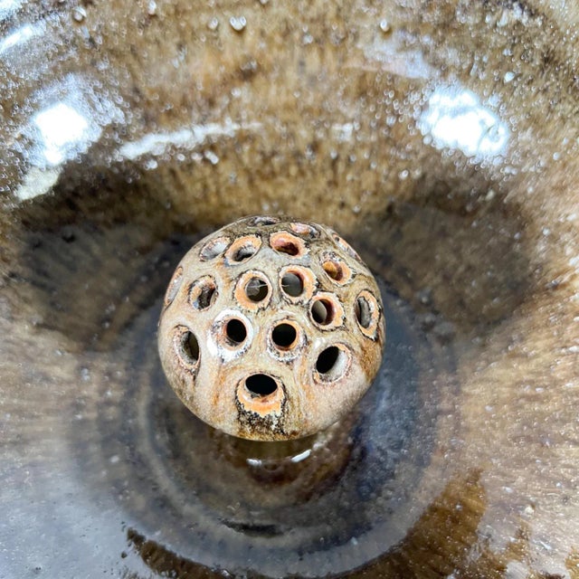 1980s Sculptural Studio Pottery Art Covered Dish For Sale - Image 12 of 12