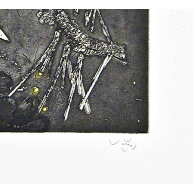 Sebastian Matta, Abstract Composition, Hand Edition 63/100, 1970s, Etching For Sale - Image 3 of 4