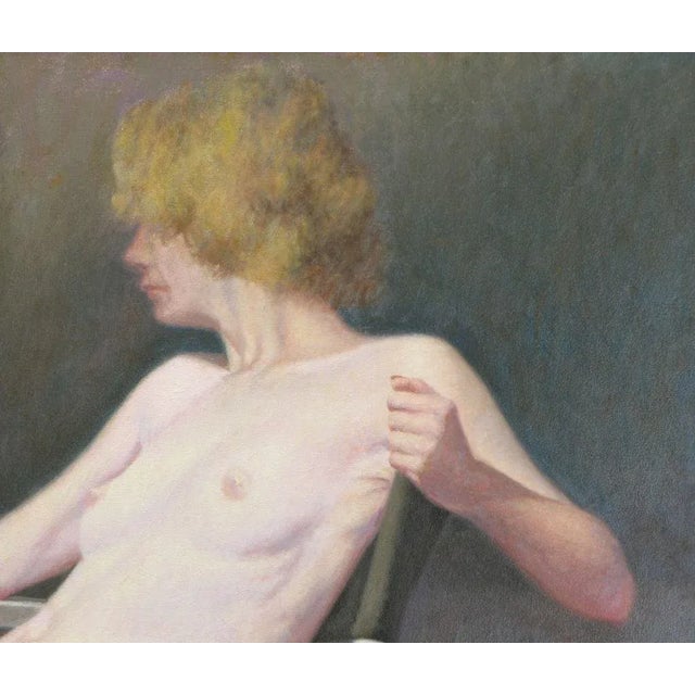 Portraiture Robert Kinsell 33"x 39" Oil Painting of Reclining Nude Woman For Sale - Image 3 of 8