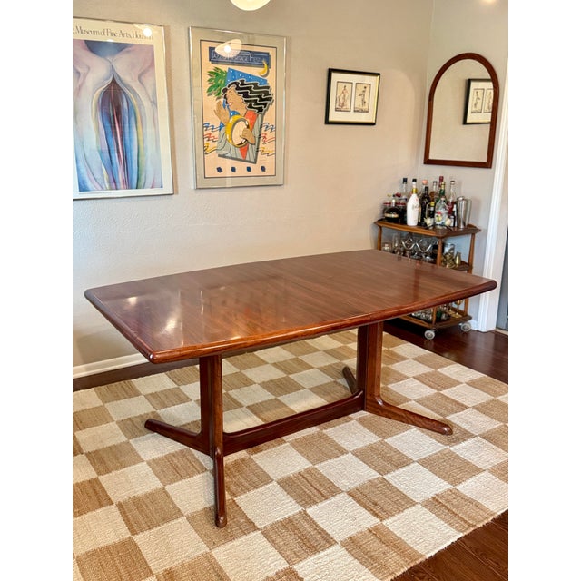Wood Dining Set Made of Brazilian Rosewood by Dyrlund in Denmark, Circa 1960s, Set of 7 For Sale - Image 7 of 12