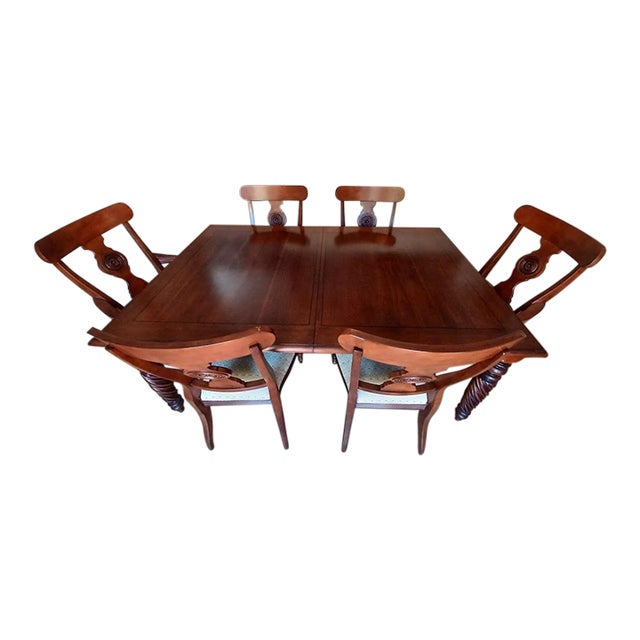 Ethan Allen British Classics Livingston Dining Table and Chairs 9