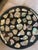 Mid 20th Century Vintage Abalone Shell Mosaic Round Tray - Design Gifts International - Black Lacquer - Mid-Century Coastal For Sale - Image 5 of 7