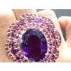 Bochic "Orient" Vintage Amethyst & White Topaz Ring Set In 18 K Gold & Silver For Sale - Image 16 of 18