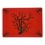 Vintage Italian Hardboard Placemat With Naturalistic Coral Motif For Sale