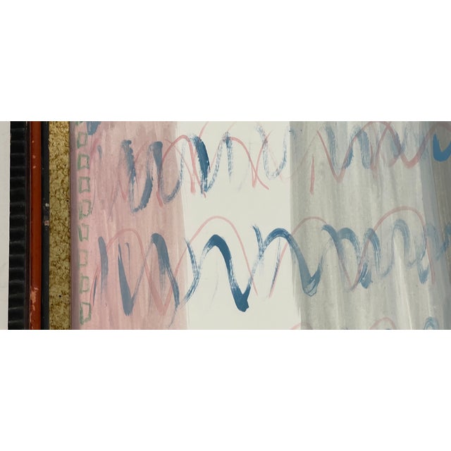 Abstract 1970s Contemporary Abstract Painting in Antique Frame For Sale - Image 3 of 4