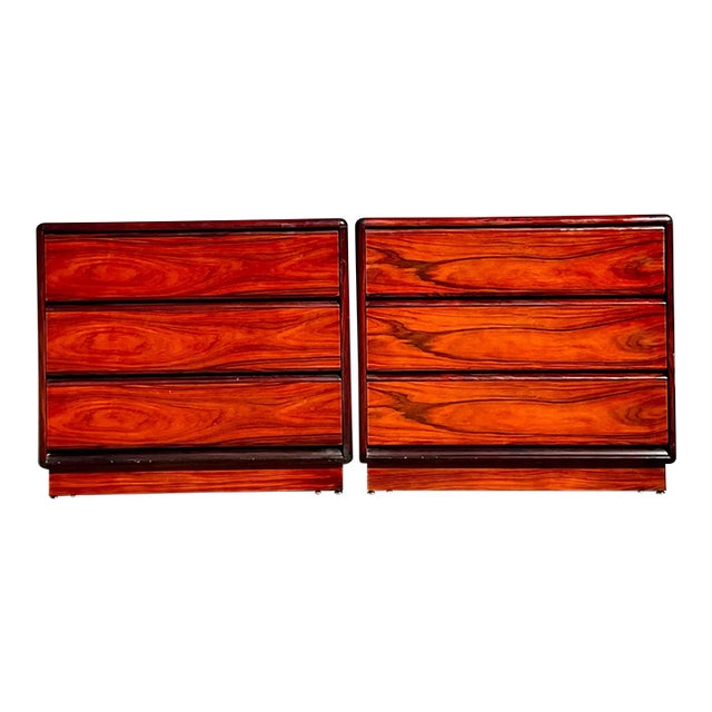 Vintage Mid-Century Modern Brouer Rosewood Chest of Drawers - A Pair For Sale