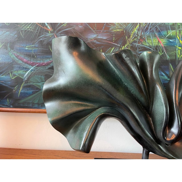 Monumental Signed Zaki Postmodern Abstract Sculpture on Marble Base For Sale - Image 4 of 12