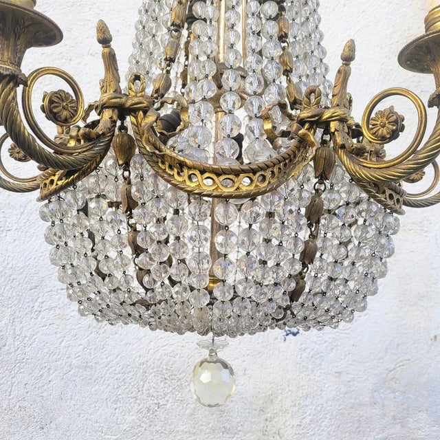 Bronze and Crystal Hot Air Balloon Chandelier, 2000 For Sale - Image 11 of 15