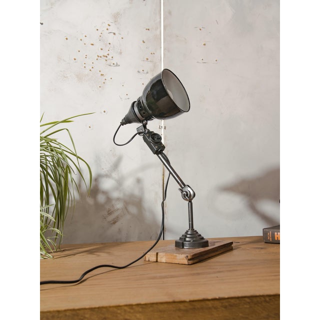 Vintage German Bauhaus Task Desk Lamp with Enamel Shade from Rademacher, 1920s For Sale - Image 14 of 18