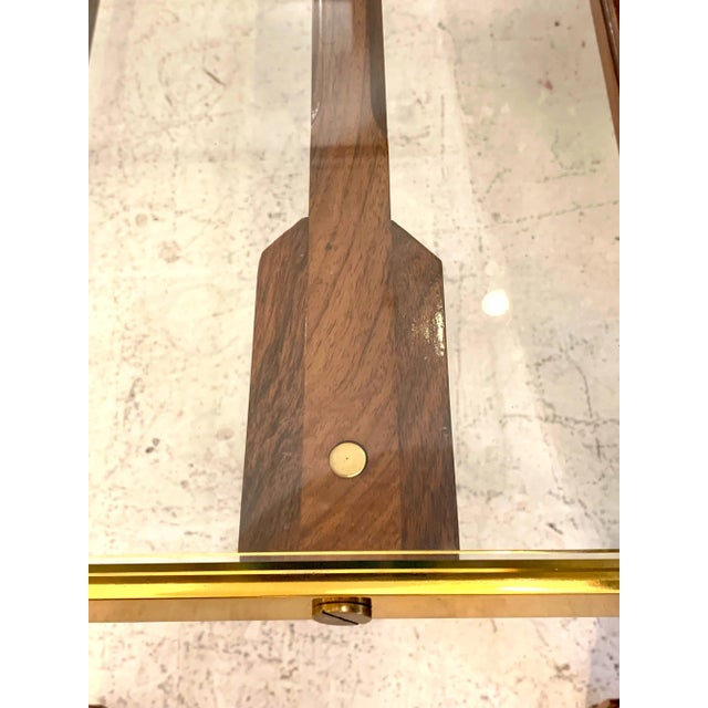 Sculptural Rosewood and Brass Coffee Table For Sale - Image 12 of 12