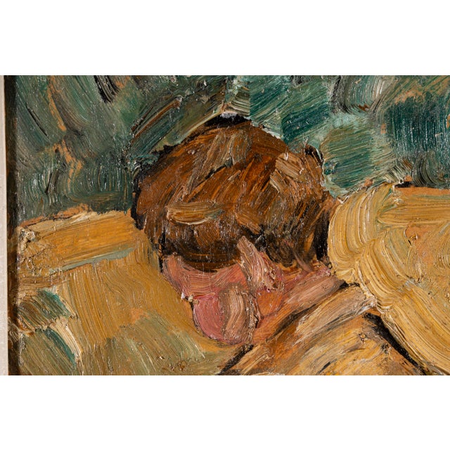 Ernest Samuel Geiger, Young Boy Playing Marbles, Oil on Board For Sale - Image 4 of 14