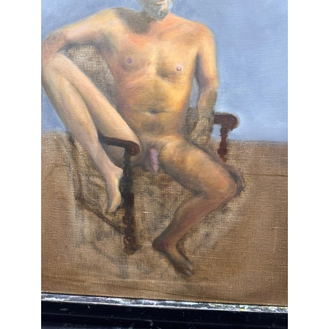 Steven Seated by Kathleen Varadi, 2025 Oil on Canvas For Sale - Image 4 of 10